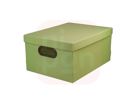 Caixa Organizadora Linho Média Verde- Dello