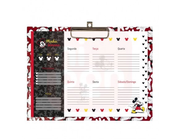 Prancheta com Planner Semanal Mickey - Dac
