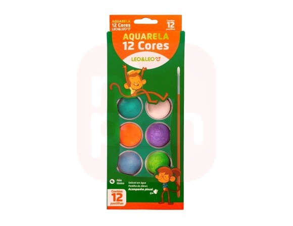 Aquarela 12 Cores - Leo&Leo
