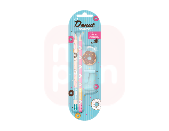 Kit Lápis HB 3 Peças - Donut