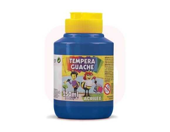 Tinta Guache 250ml Azul - Acrilex