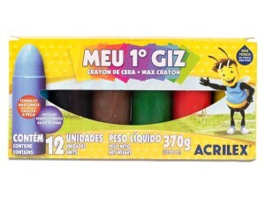 Giz de Cera 12 Cores – Meu 1º Giz