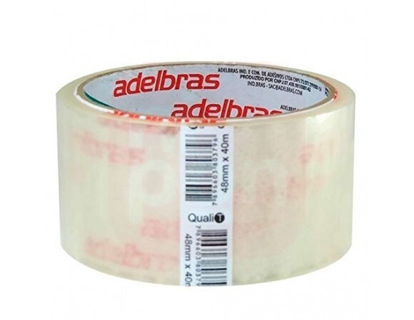 Fita PVC Adesiva Transparente - 48x40mm