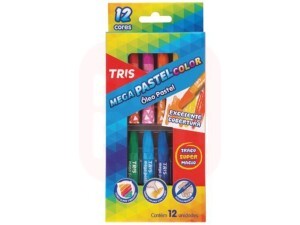 Giz de Cera 12 Cores Mega Pastel - Tris