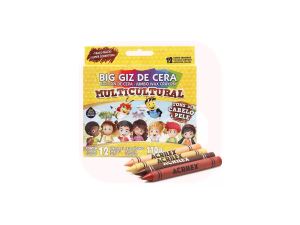 Big Giz de Cera Multicultural com 12 Cores Acrilex